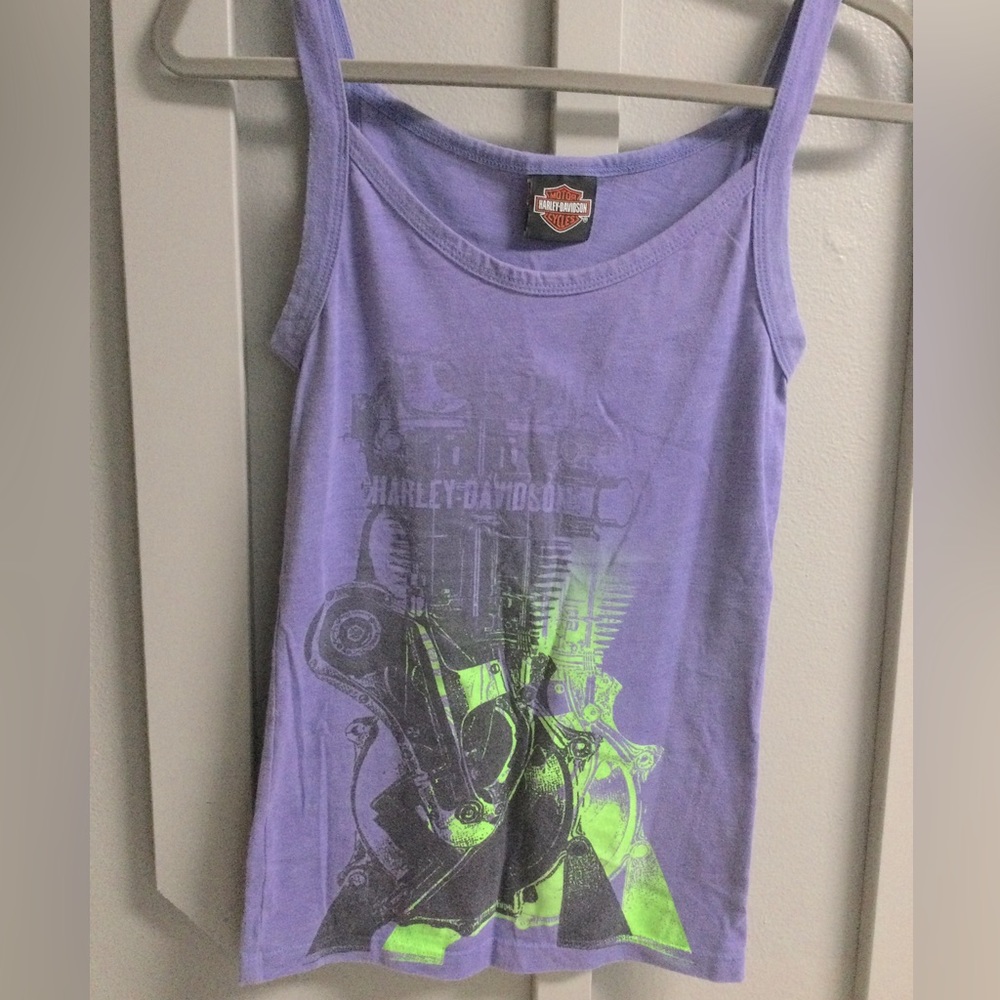 Harley Davidson lavender tank